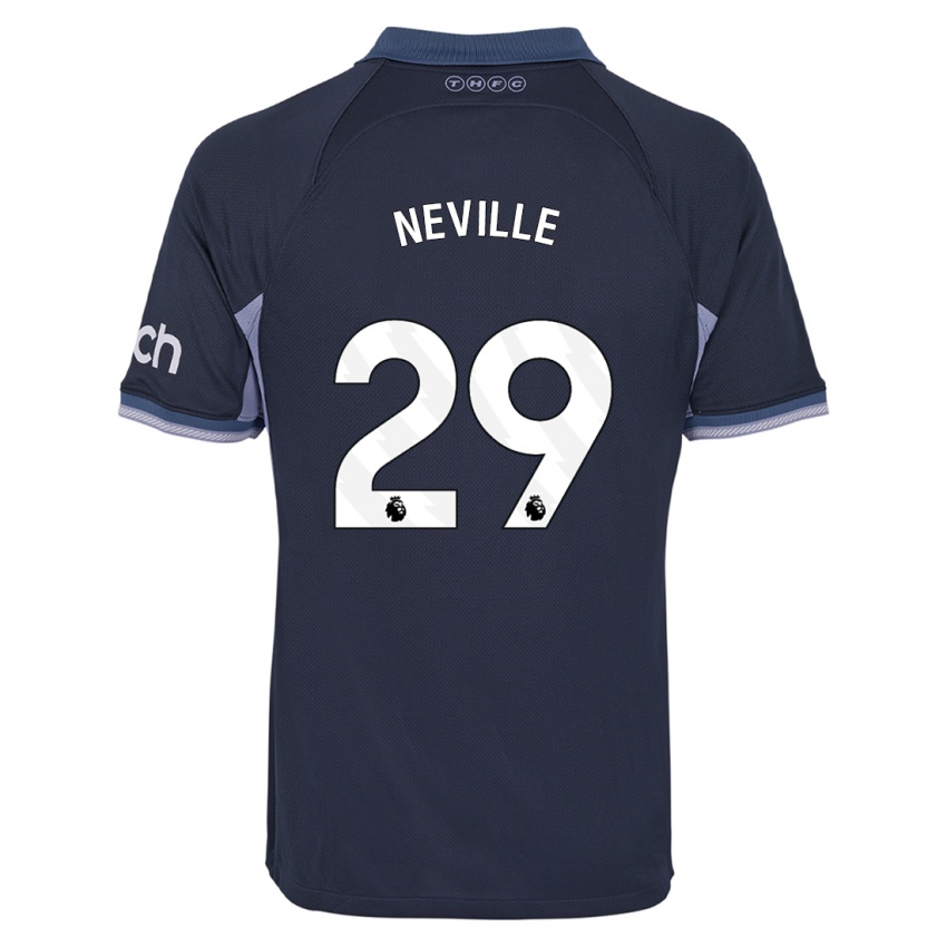 Heren Ashleigh Neville #29 Donkerblauw Uitshirt Uittenue 2023/24 T-Shirt