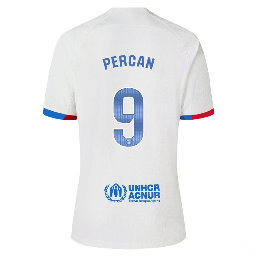 Heren Diego Percan #9 Wit Uitshirt Uittenue 2023/24 T-Shirt