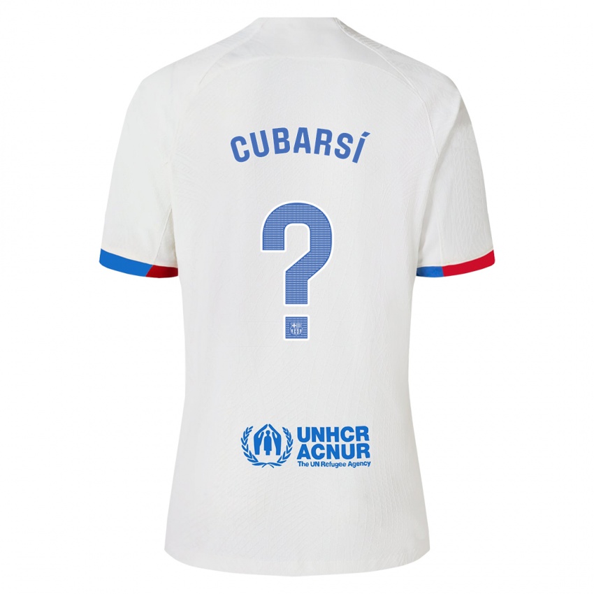 Heren Pau Cubarsí #0 Wit Uitshirt Uittenue 2023/24 T-Shirt