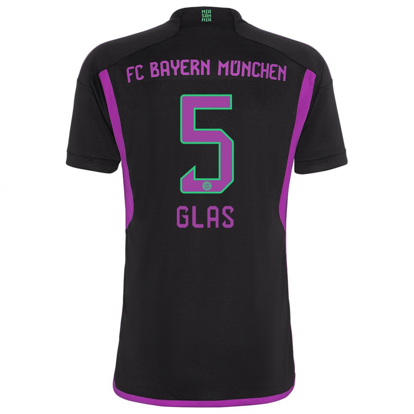 Heren Hanna Glas #5 Zwart Uitshirt Uittenue 2023/24 T-Shirt