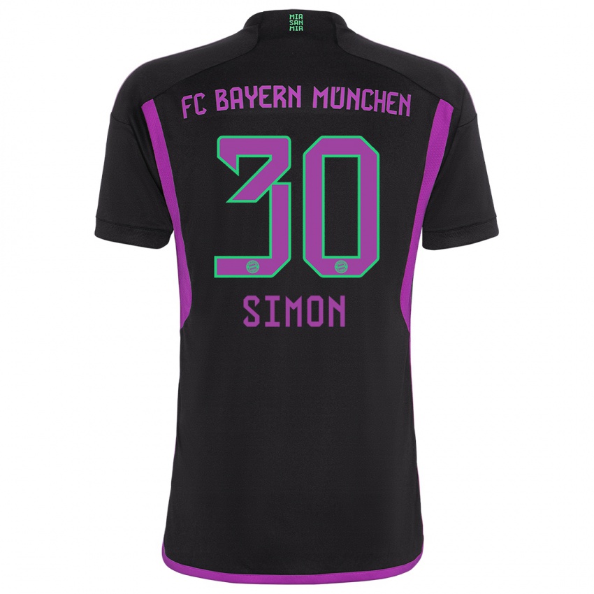 Heren Carolin Simon #30 Zwart Uitshirt Uittenue 2023/24 T-Shirt