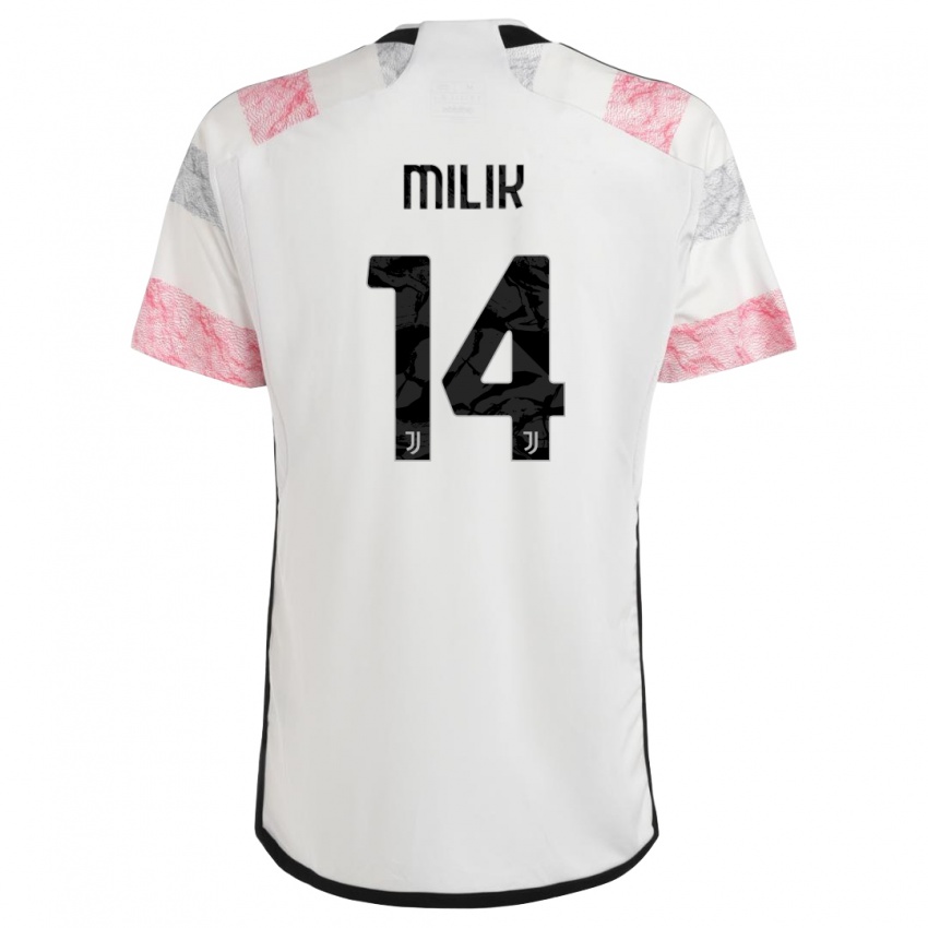 Heren Arkadiusz Milik #14 Wit Roze Uitshirt Uittenue 2023/24 T-Shirt