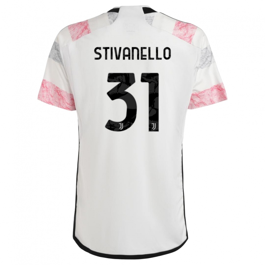 Heren Riccardo Stivanello #31 Wit Roze Uitshirt Uittenue 2023/24 T-Shirt