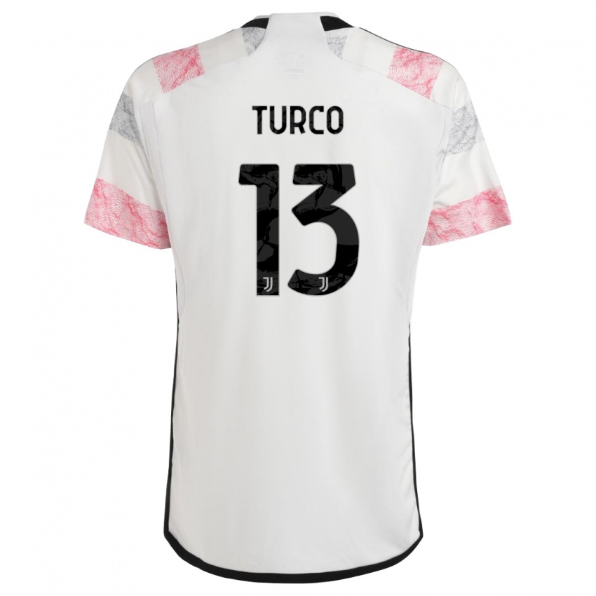 Heren Stefano Turco #13 Wit Roze Uitshirt Uittenue 2023/24 T-Shirt