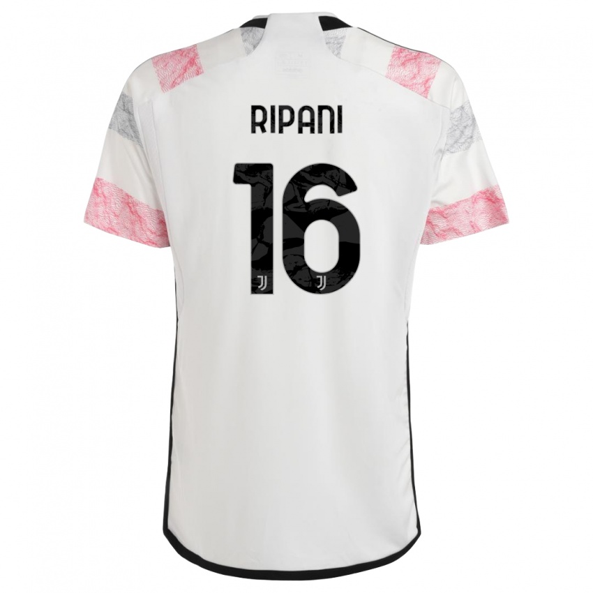 Heren Diego Ripani #16 Wit Roze Uitshirt Uittenue 2023/24 T-Shirt