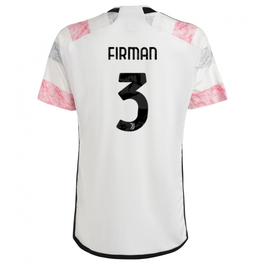 Heren Andriy Firman #3 Wit Roze Uitshirt Uittenue 2023/24 T-Shirt