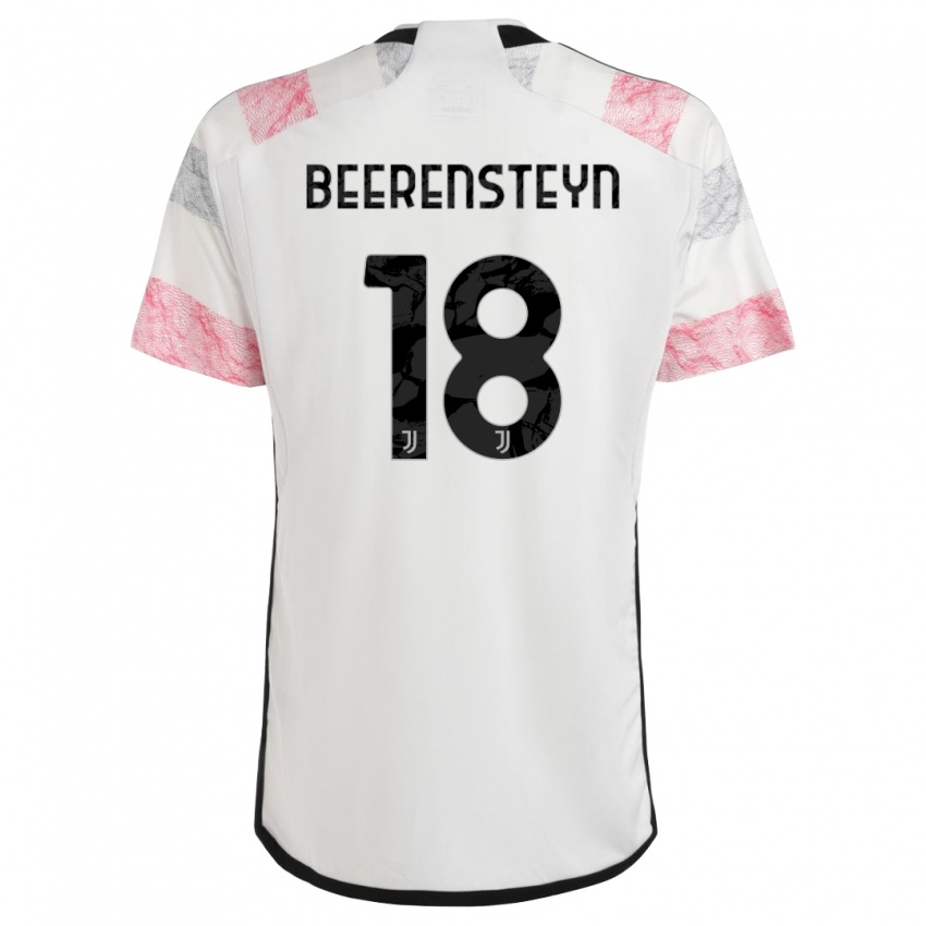 Heren Lineth Beerensteyn #18 Wit Roze Uitshirt Uittenue 2023/24 T-Shirt