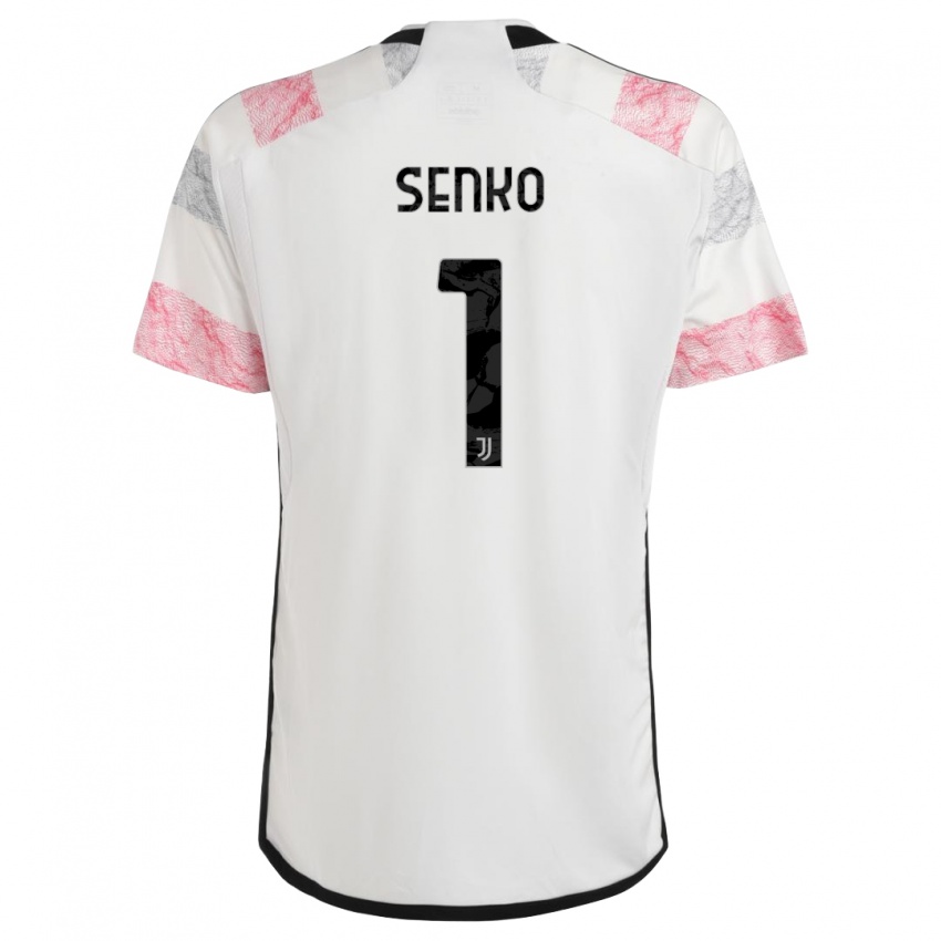 Heren Zsombor Senko #1 Wit Roze Uitshirt Uittenue 2023/24 T-Shirt