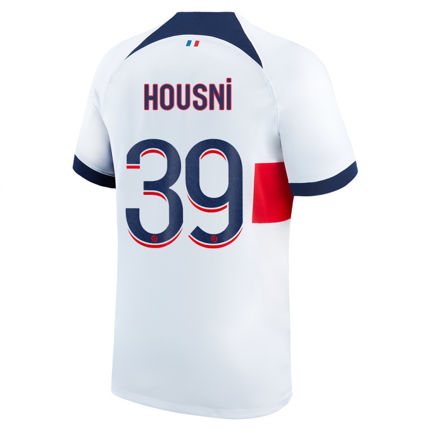 Heren Ilyes Housni #39 Wit Uitshirt Uittenue 2023/24 T-Shirt