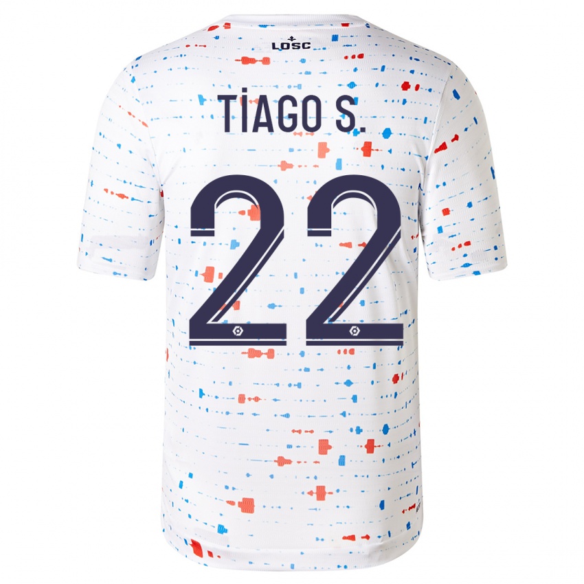 Heren Tiago Santos #22 Wit Uitshirt Uittenue 2023/24 T-Shirt