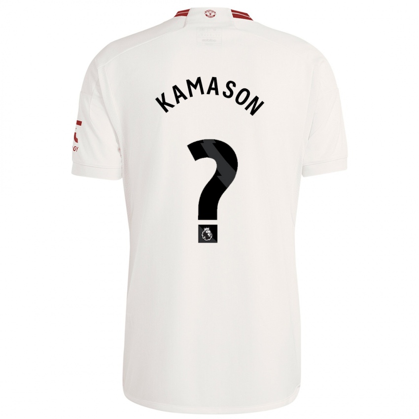 Heren Jaydan Kamason #0 Wit Thuisshirt Derde Tenue 2023/24 T-Shirt