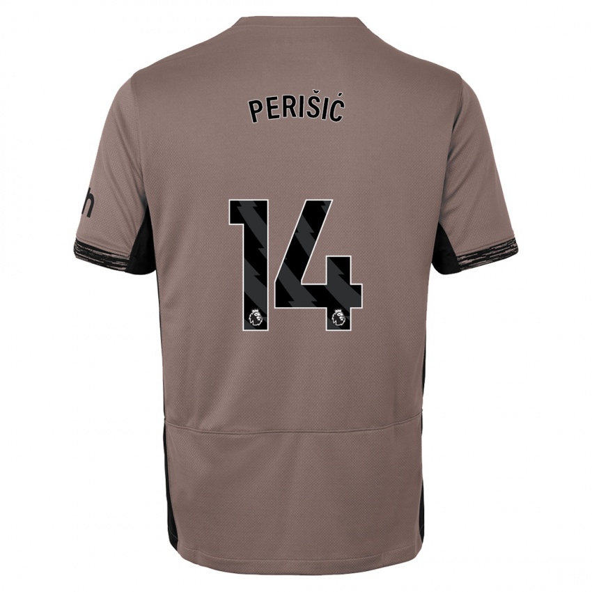 Heren Ivan Perisic #14 Donker Beige Thuisshirt Derde Tenue 2023/24 T-Shirt