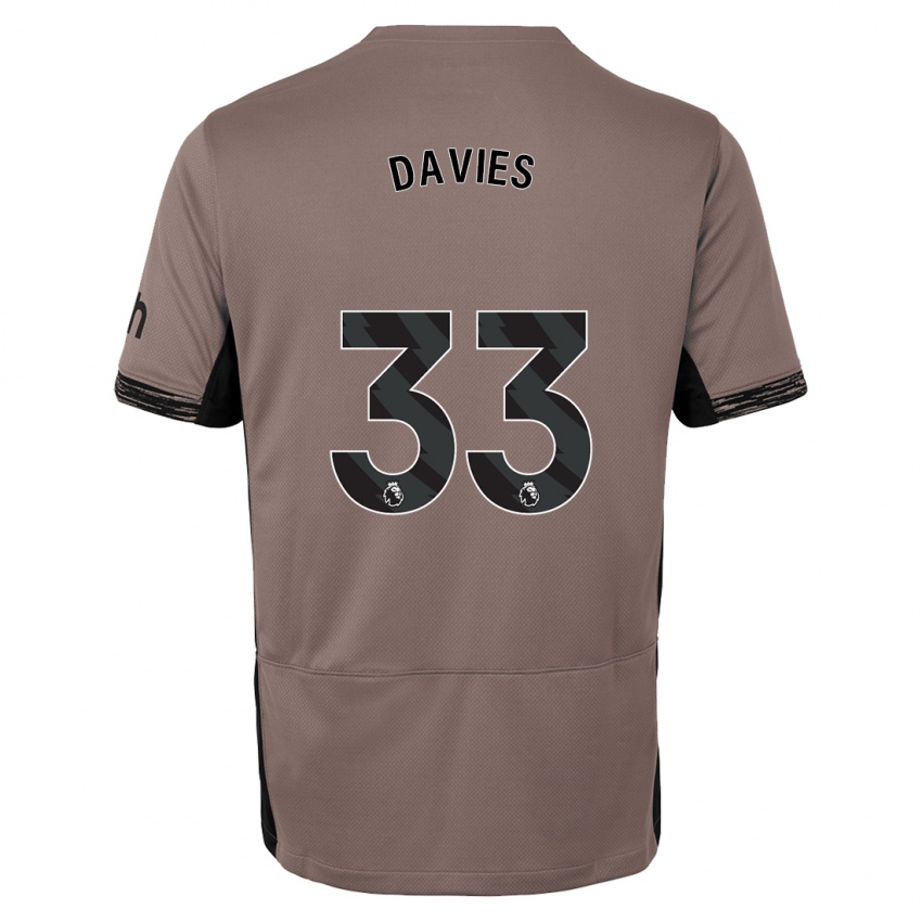 Heren Ben Davies #33 Donker Beige Thuisshirt Derde Tenue 2023/24 T-Shirt