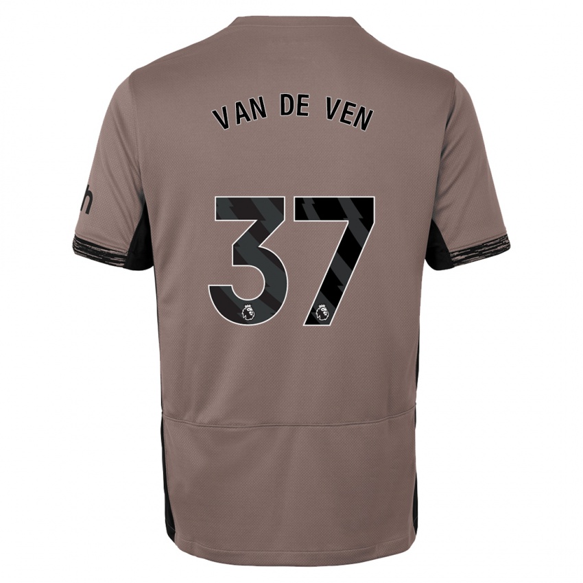 Heren Micky Van De Ven #37 Donker Beige Thuisshirt Derde Tenue 2023/24 T-Shirt