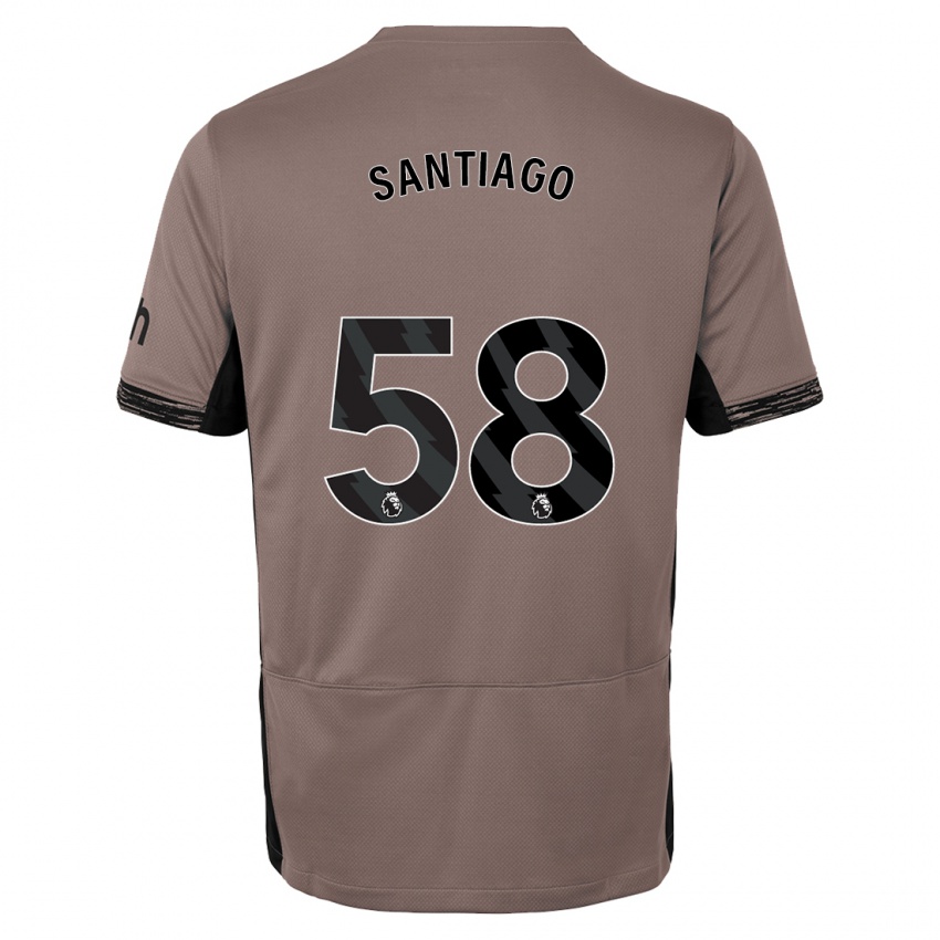 Heren Yago Santiago #58 Donker Beige Thuisshirt Derde Tenue 2023/24 T-Shirt