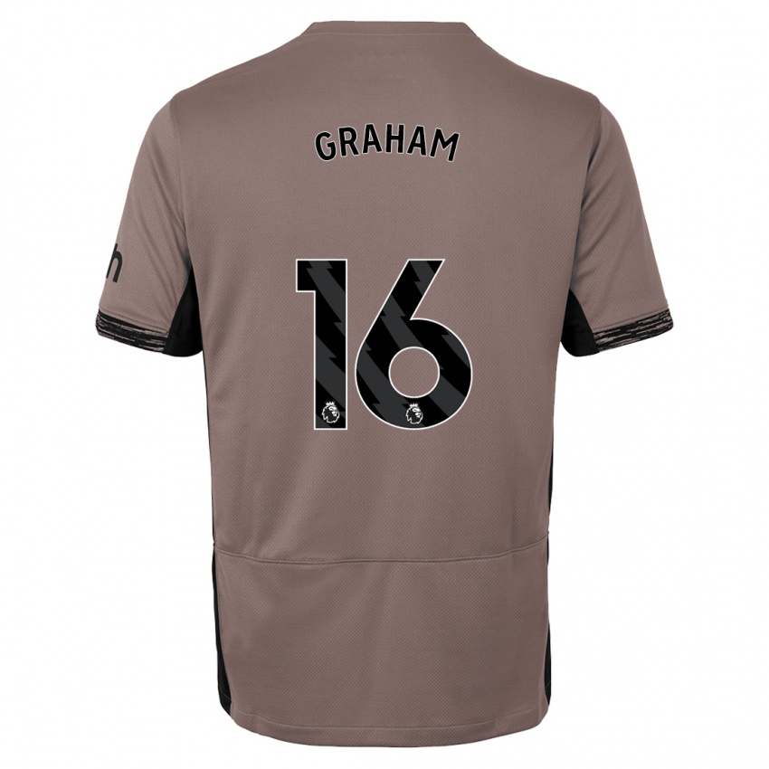 Heren Kit Graham #16 Donker Beige Thuisshirt Derde Tenue 2023/24 T-Shirt