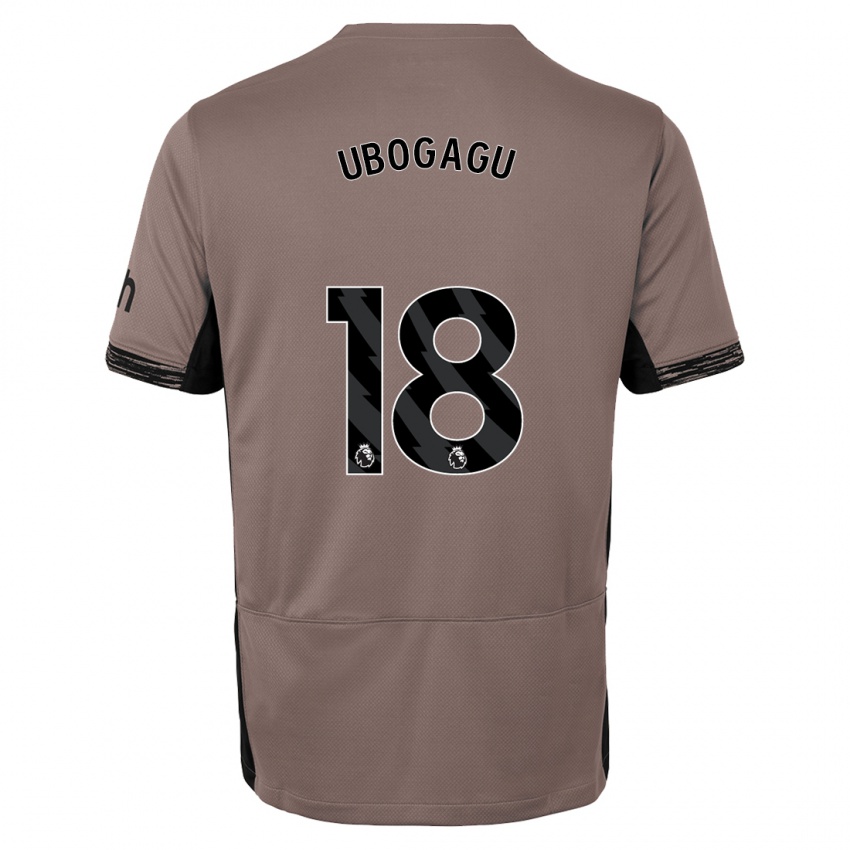 Heren Chioma Ubogagu #18 Donker Beige Thuisshirt Derde Tenue 2023/24 T-Shirt