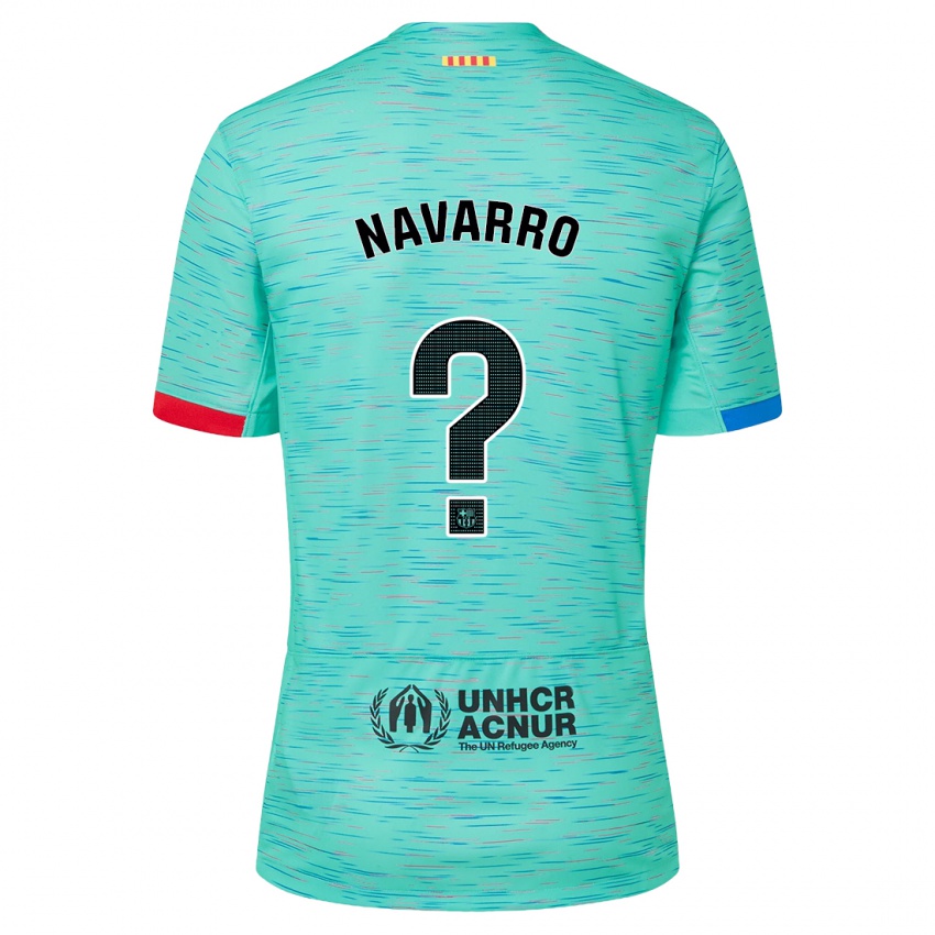 Heren Albert Navarro #0 Licht Aqua Thuisshirt Derde Tenue 2023/24 T-Shirt