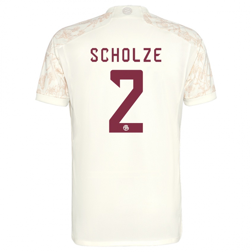 Heren Max Scholze #2 Gebroken Wit Thuisshirt Derde Tenue 2023/24 T-Shirt