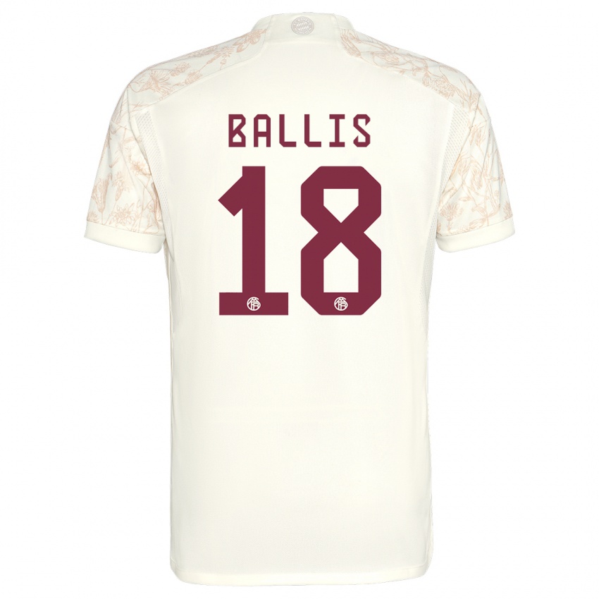 Heren Benjamin Ballis #18 Gebroken Wit Thuisshirt Derde Tenue 2023/24 T-Shirt