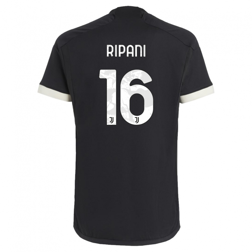 Heren Diego Ripani #16 Zwart Thuisshirt Derde Tenue 2023/24 T-Shirt
