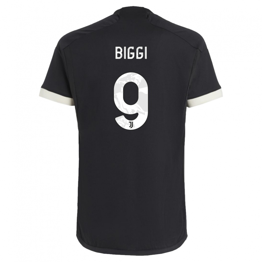 Heren Silvano Biggi #9 Zwart Thuisshirt Derde Tenue 2023/24 T-Shirt