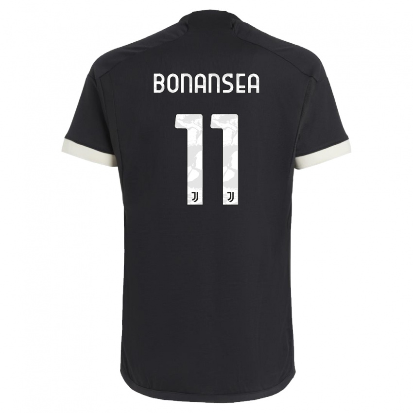 Heren Barbara Bonansea #11 Zwart Thuisshirt Derde Tenue 2023/24 T-Shirt
