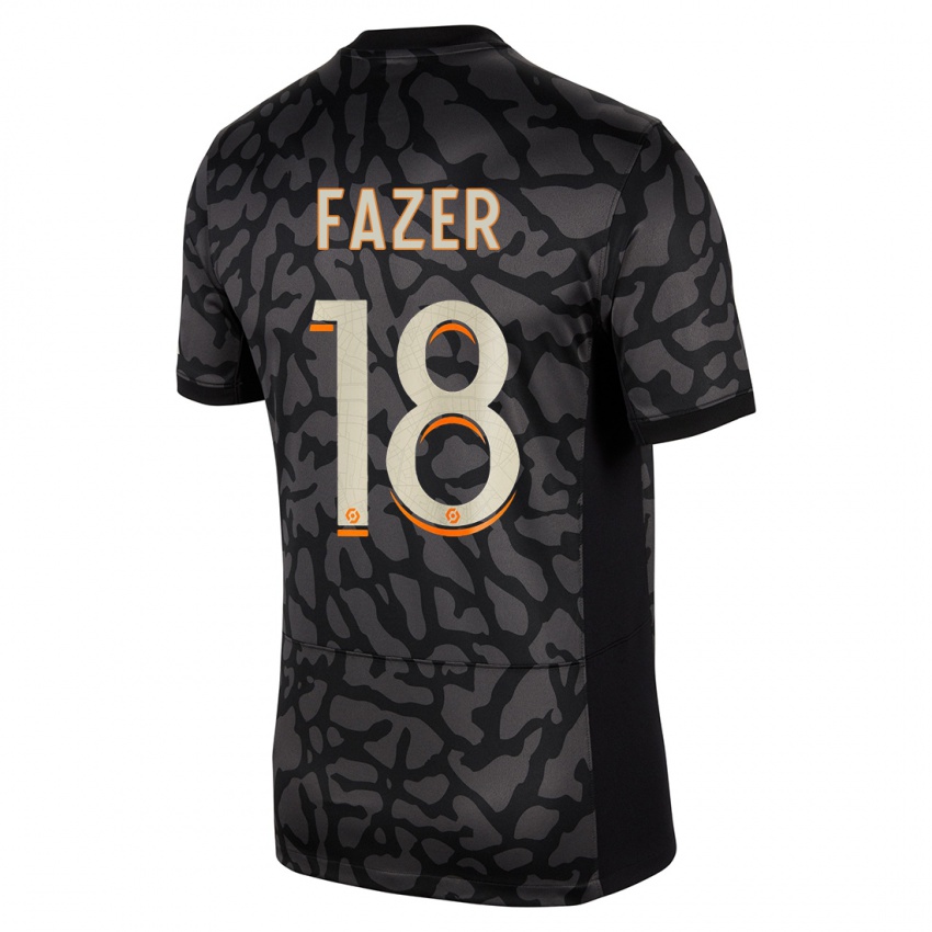 Heren Laurina Fazer #18 Zwart Thuisshirt Derde Tenue 2023/24 T-Shirt
