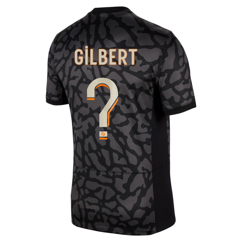 Heren Tara Elimbi Gilbert #0 Zwart Thuisshirt Derde Tenue 2023/24 T-Shirt