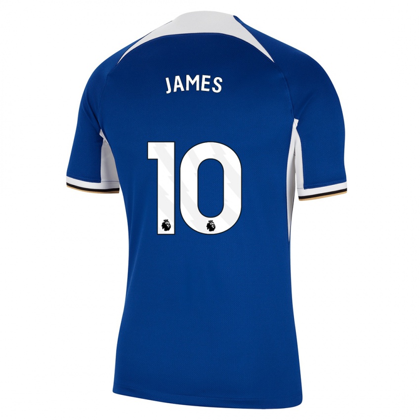 Dames Lauren James #10 Blauw Thuisshirt Thuistenue 2023/24 T-Shirt
