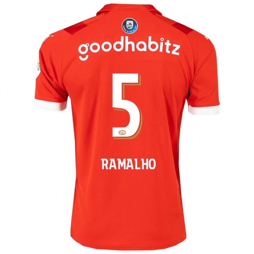 Dames Andre Ramalho #5 Rood Thuisshirt Thuistenue 2023/24 T-Shirt