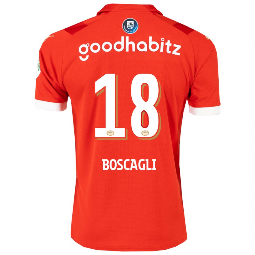 Dames Olivier Boscagli #18 Rood Thuisshirt Thuistenue 2023/24 T-Shirt