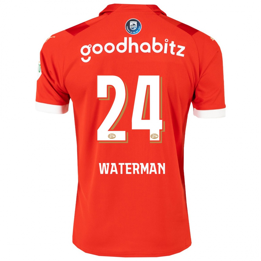 Dames Boy Waterman #24 Rood Thuisshirt Thuistenue 2023/24 T-Shirt
