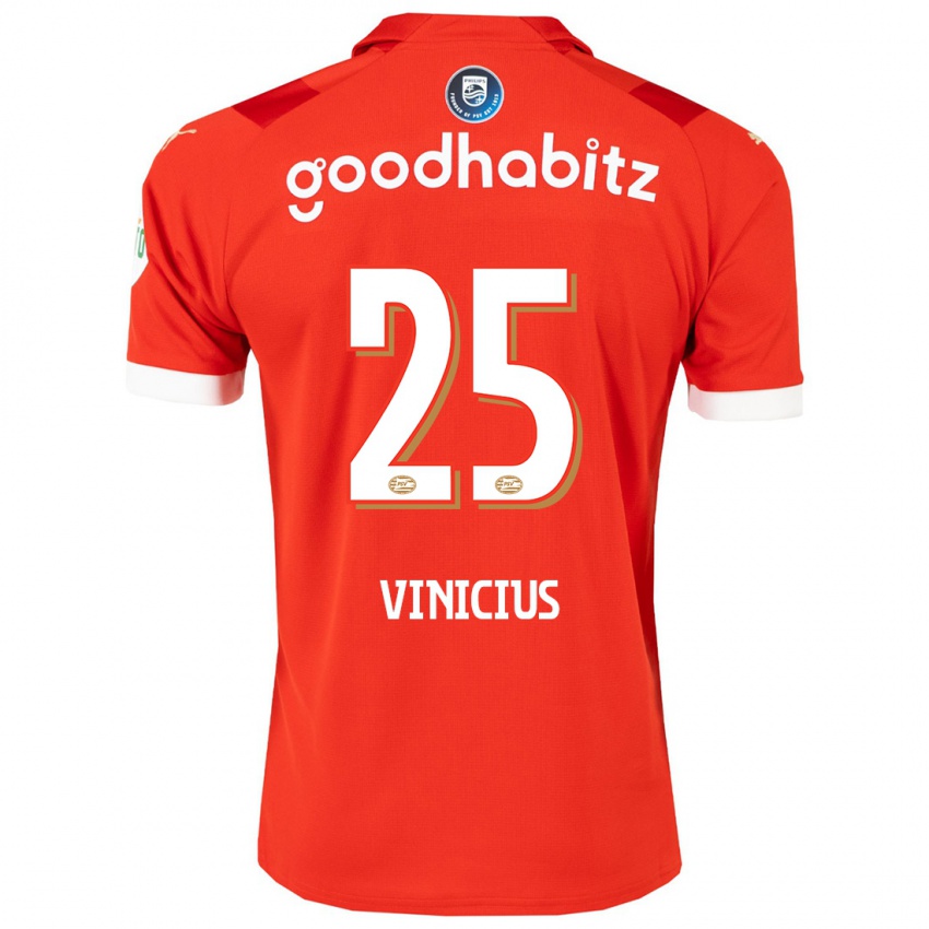 Dames Carlos Vinicius #25 Rood Thuisshirt Thuistenue 2023/24 T-Shirt