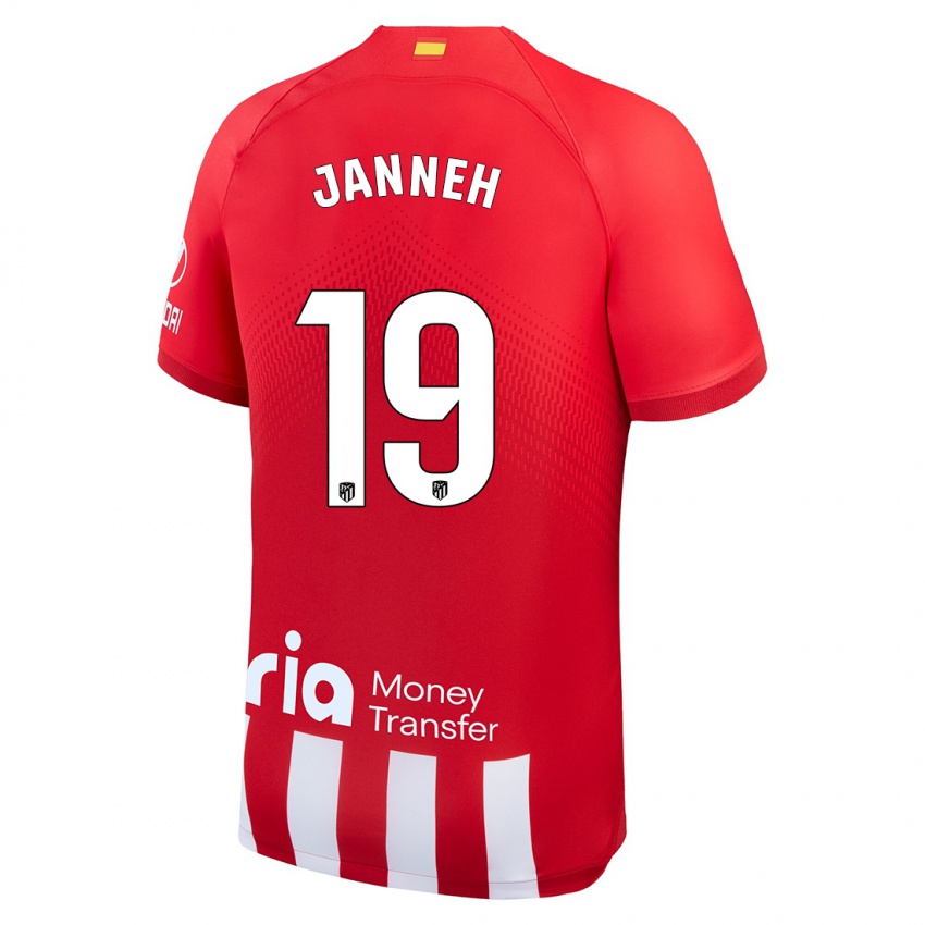 Dames Omar Janneh #19 Rood Wit Thuisshirt Thuistenue 2023/24 T-Shirt