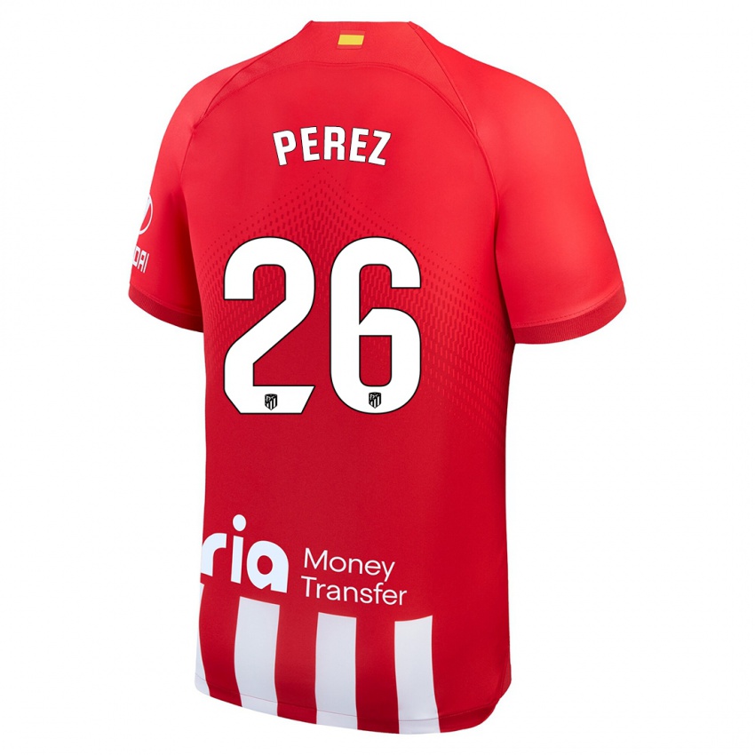 Dames Xenia Perez #26 Rood Wit Thuisshirt Thuistenue 2023/24 T-Shirt