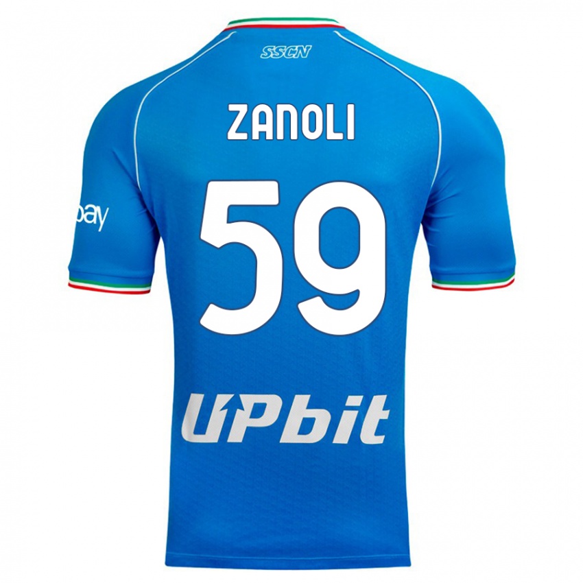 Dames Alessandro Zanoli #59 Hemelsblauw Thuisshirt Thuistenue 2023/24 T-Shirt