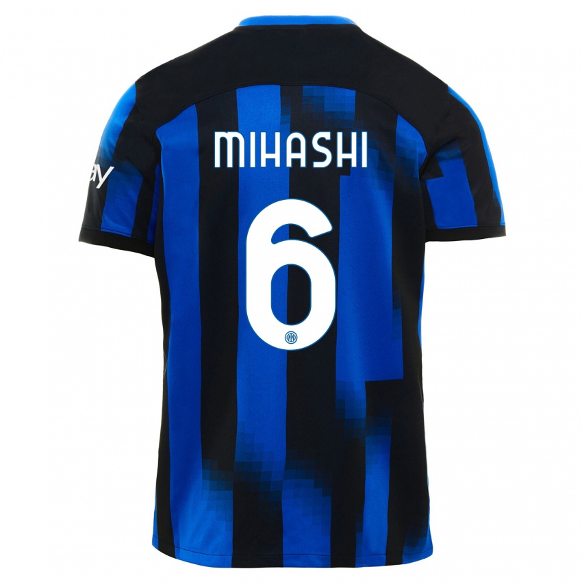 Dames Mana Mihashi #6 Zwart Blauw Thuisshirt Thuistenue 2023/24 T-Shirt