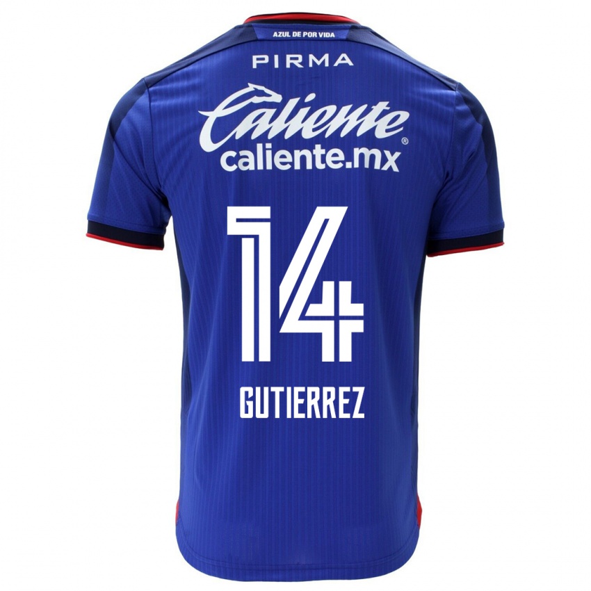 Dames Alexis Gutierrez #14 Blauw Thuisshirt Thuistenue 2023/24 T-Shirt