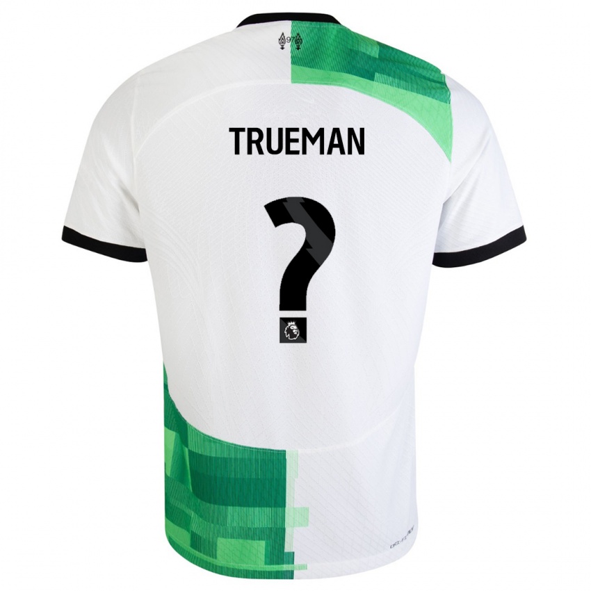 Dames Ben Trueman #0 Wit Groen Uitshirt Uittenue 2023/24 T-Shirt