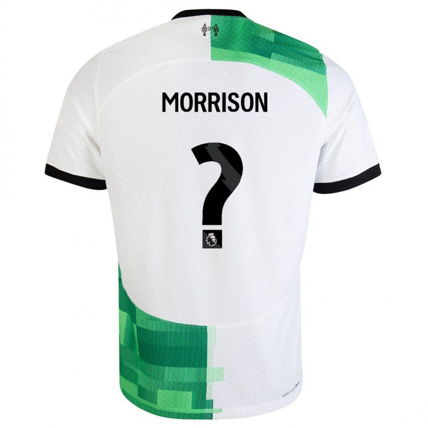 Dames Kieran Morrison #0 Wit Groen Uitshirt Uittenue 2023/24 T-Shirt