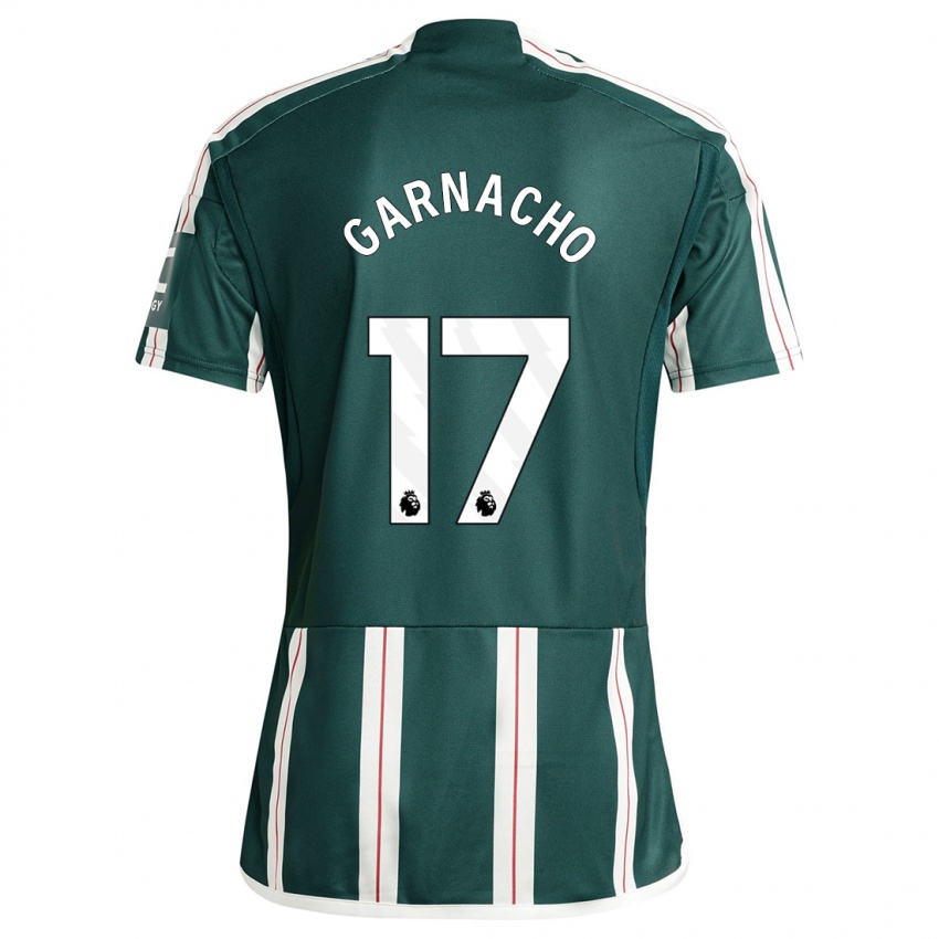 Dames Alejandro Garnacho #17 Donkergroen Uitshirt Uittenue 2023/24 T-Shirt