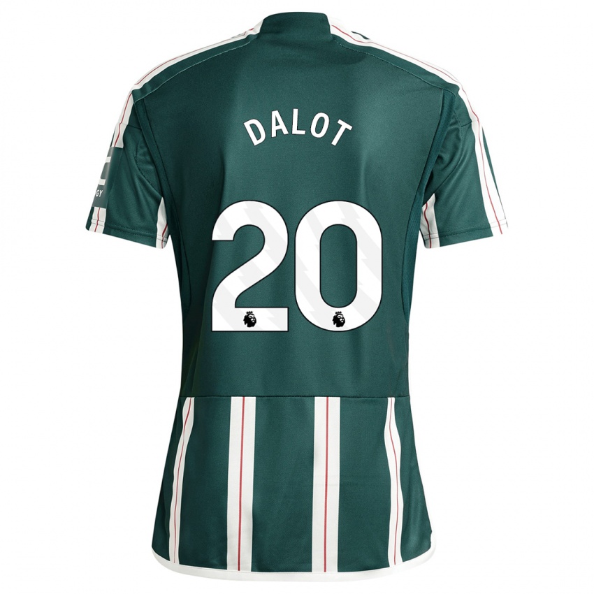 Dames Diogo Dalot #20 Donkergroen Uitshirt Uittenue 2023/24 T-Shirt