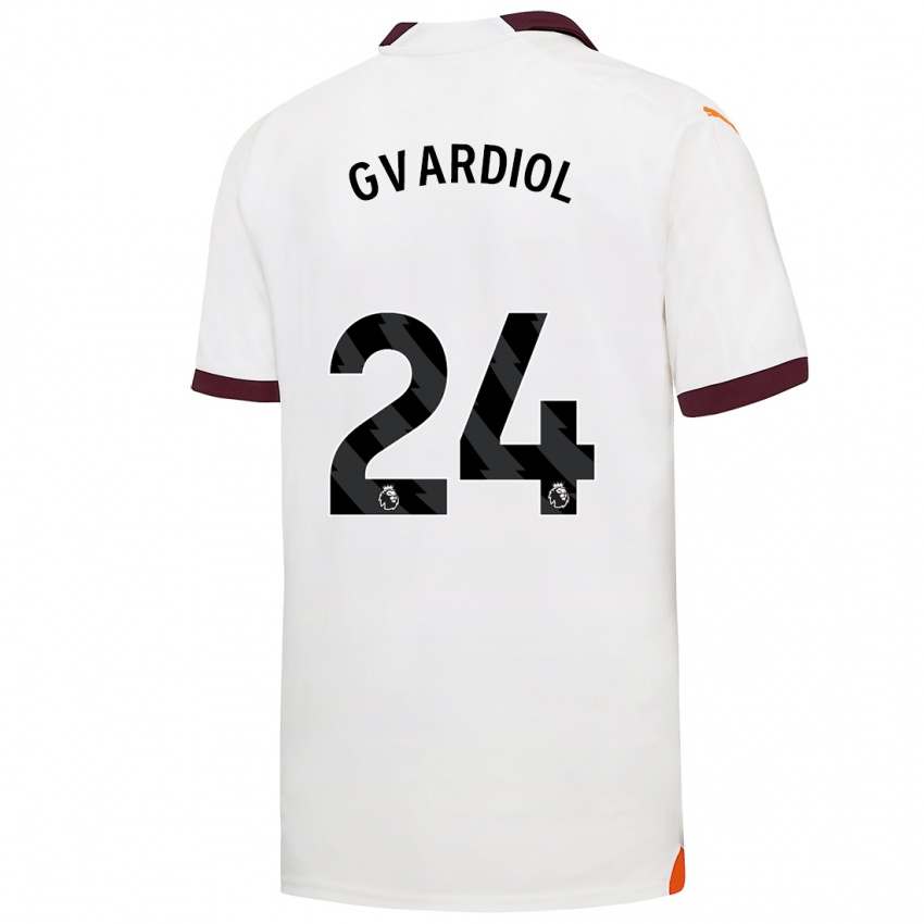 Dames Josko Gvardiol #24 Wit Uitshirt Uittenue 2023/24 T-Shirt