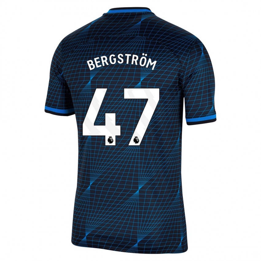 Dames Lucas Bergström #47 Donkerblauw Uitshirt Uittenue 2023/24 T-Shirt