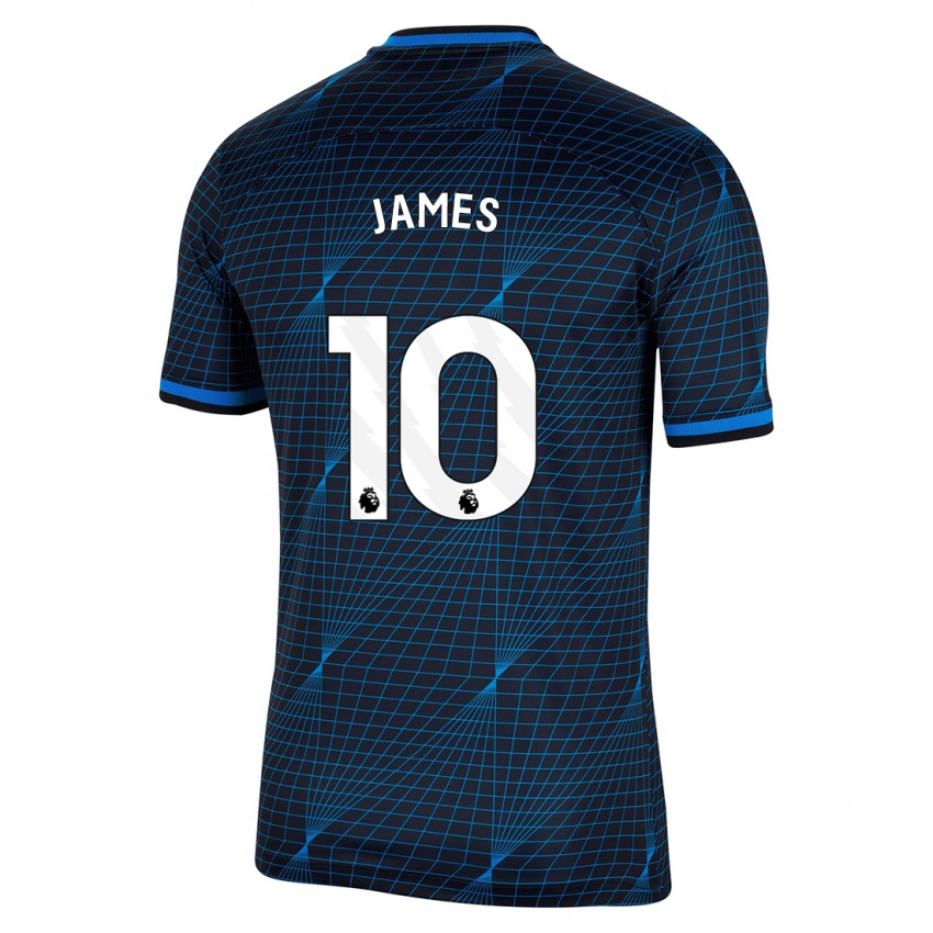 Dames Lauren James #10 Donkerblauw Uitshirt Uittenue 2023/24 T-Shirt