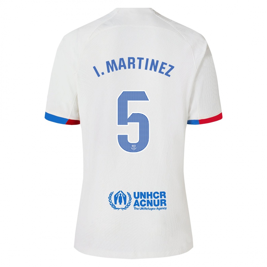 Dames Inigo Martinez #5 Wit Uitshirt Uittenue 2023/24 T-Shirt