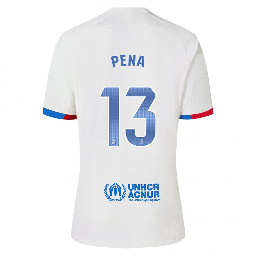 Dames Inaki Pena #13 Wit Uitshirt Uittenue 2023/24 T-Shirt