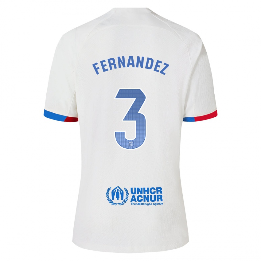 Dames Jana Fernandez #3 Wit Uitshirt Uittenue 2023/24 T-Shirt