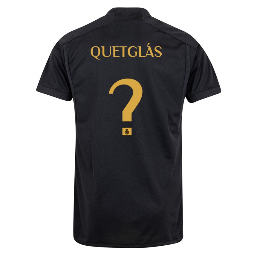 Dames Ferran Quetglás #0 Zwart Thuisshirt Derde Tenue 2023/24 T-Shirt